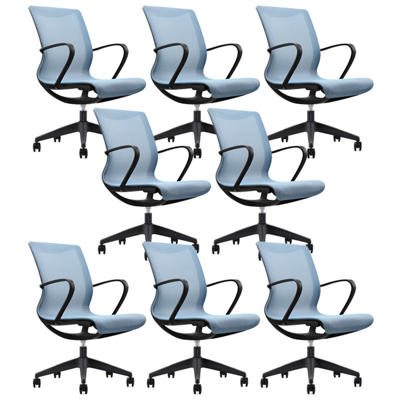 Modern Desk Chair Mesh Office Chair Mid-Back Chair with Wheels