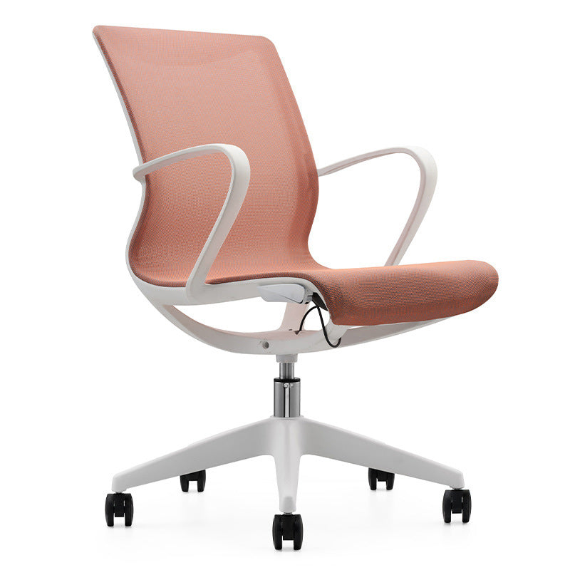 Modern Desk Chair Mesh Office Chair Mid-Back Chair with Wheels