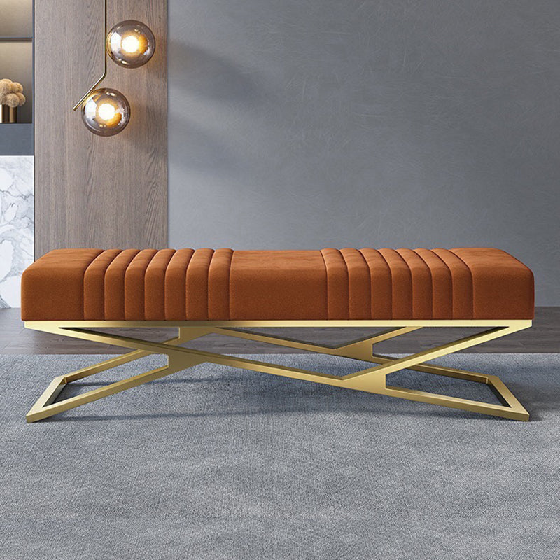 14.82-inch Width Modern Seating Bench Cushioned Metal Bedroom Bench