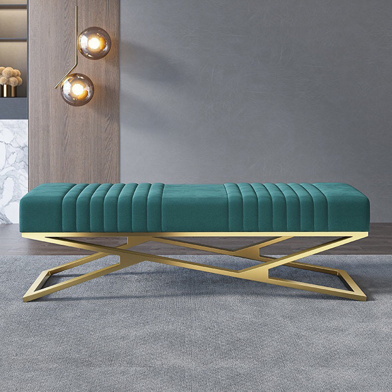 14.82-inch Width Modern Seating Bench Cushioned Metal Bedroom Bench