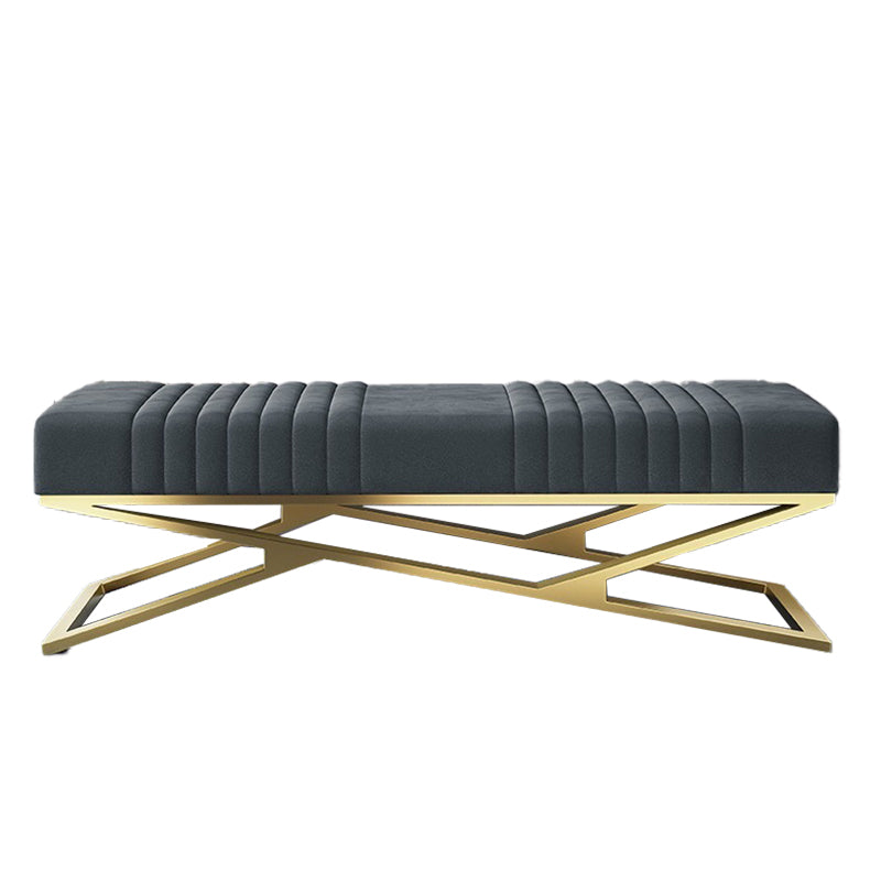 14.82-inch Width Modern Seating Bench Cushioned Metal Bedroom Bench