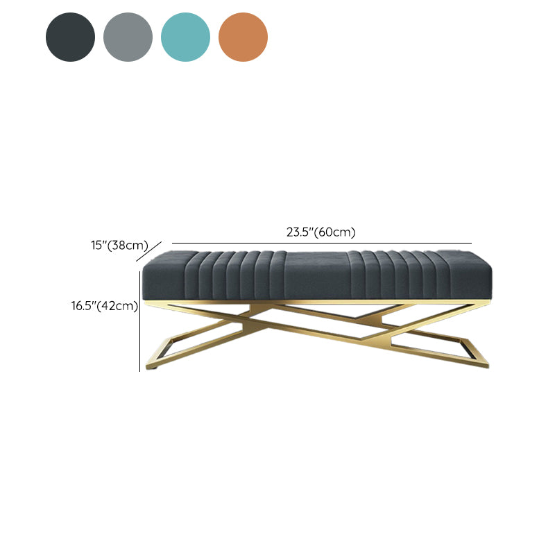 14.82-inch Width Modern Seating Bench Cushioned Metal Bedroom Bench