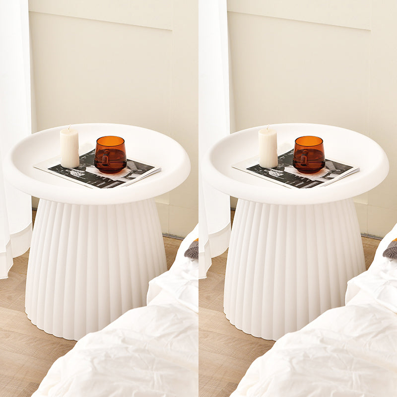 Modern Plastic Nightstand Bedroom Small Accent Table Nightstand without Storage