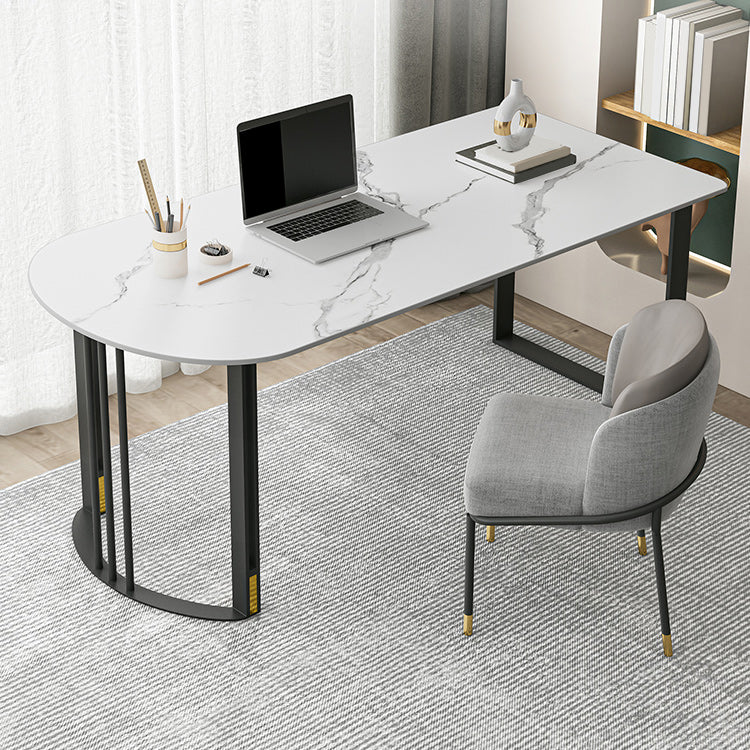 Modern Sintered Stone Writing Table Free Form Office Working Desk