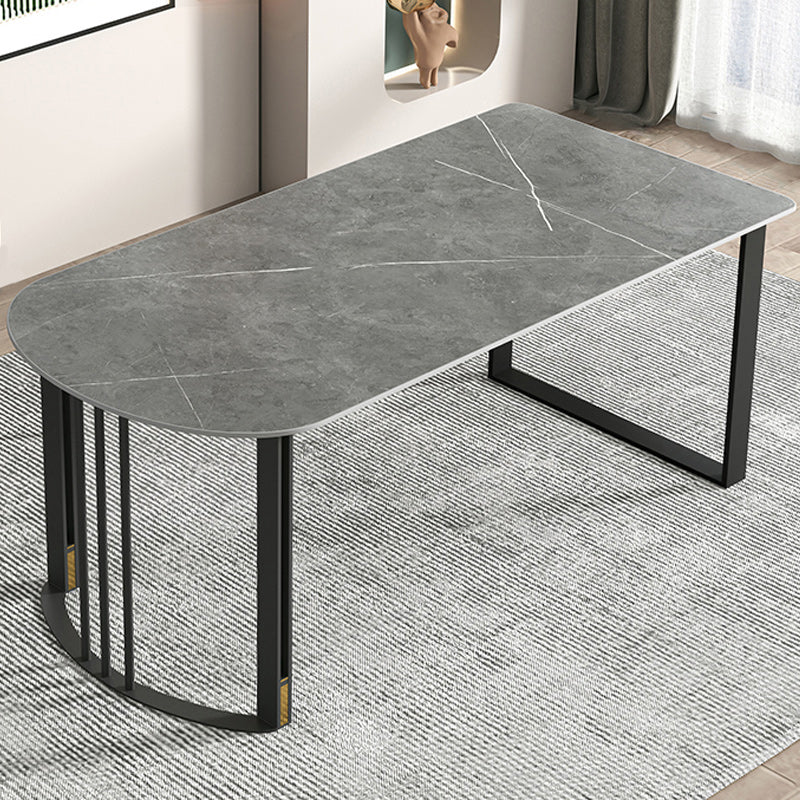 Modern Sintered Stone Writing Table Free Form Office Working Desk