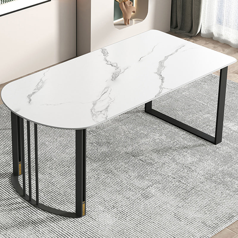 Modern Sintered Stone Writing Table Free Form Office Working Desk