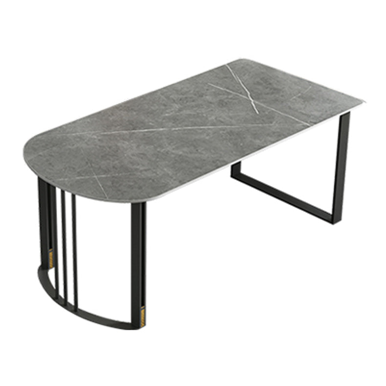 Modern Sintered Stone Writing Table Free Form Office Working Desk