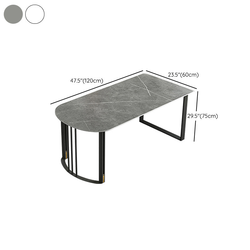 Modern Sintered Stone Writing Table Free Form Office Working Desk