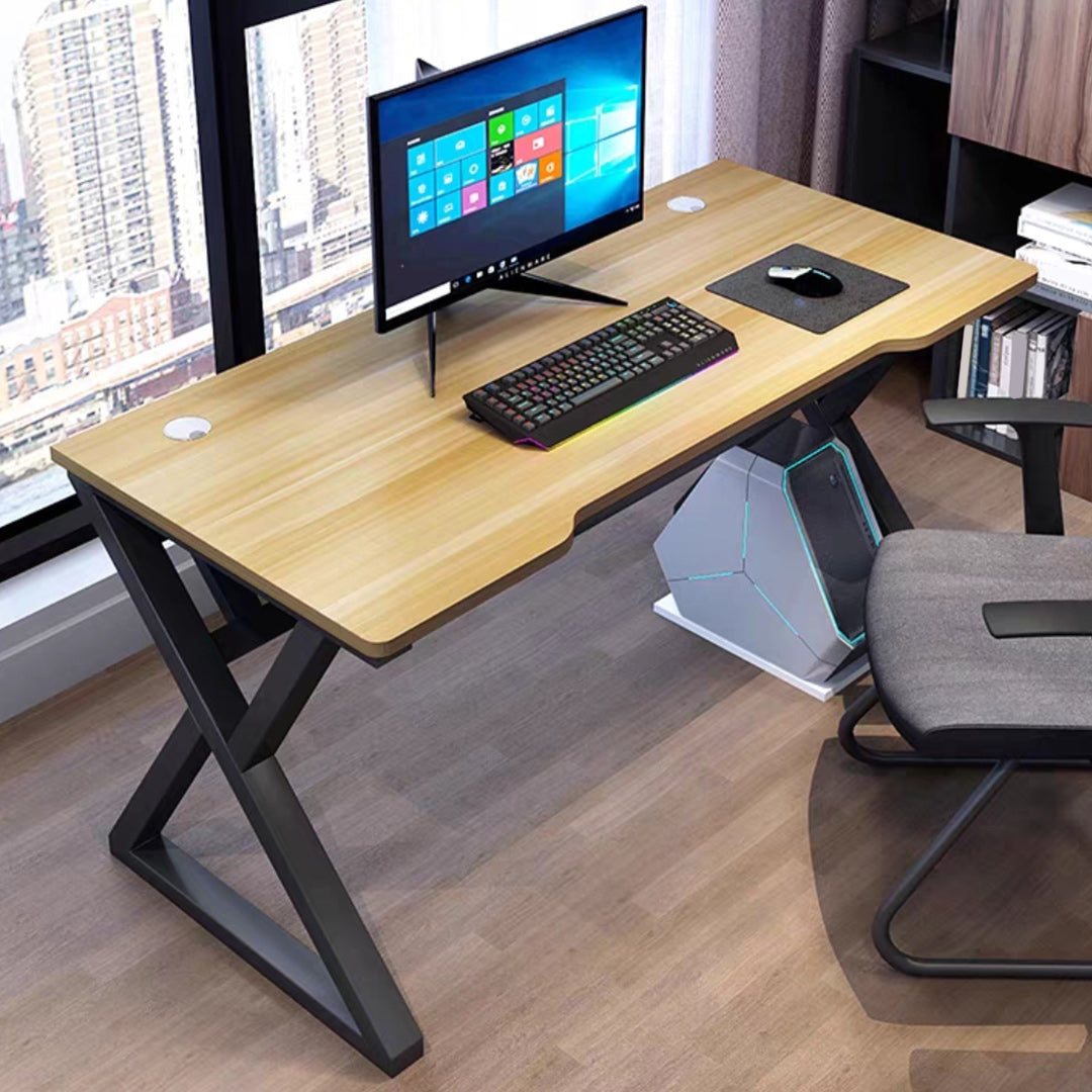 Industrial Gaming Desk Dormitory Writing Desk with Cable Management