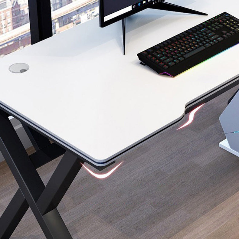 Industrial Gaming Desk Dormitory Writing Desk with Cable Management