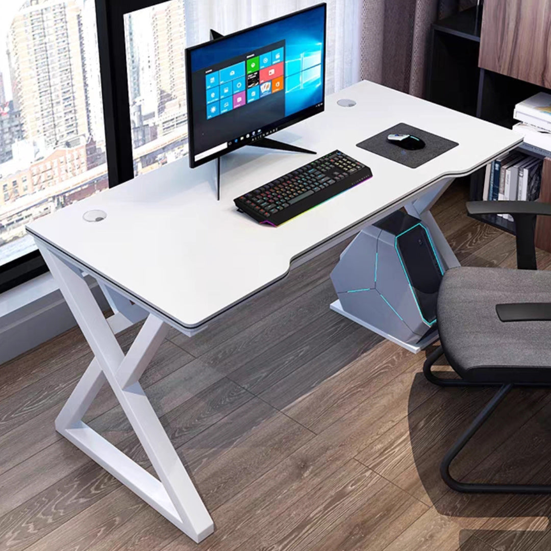 Industrial Gaming Desk Dormitory Writing Desk with Cable Management