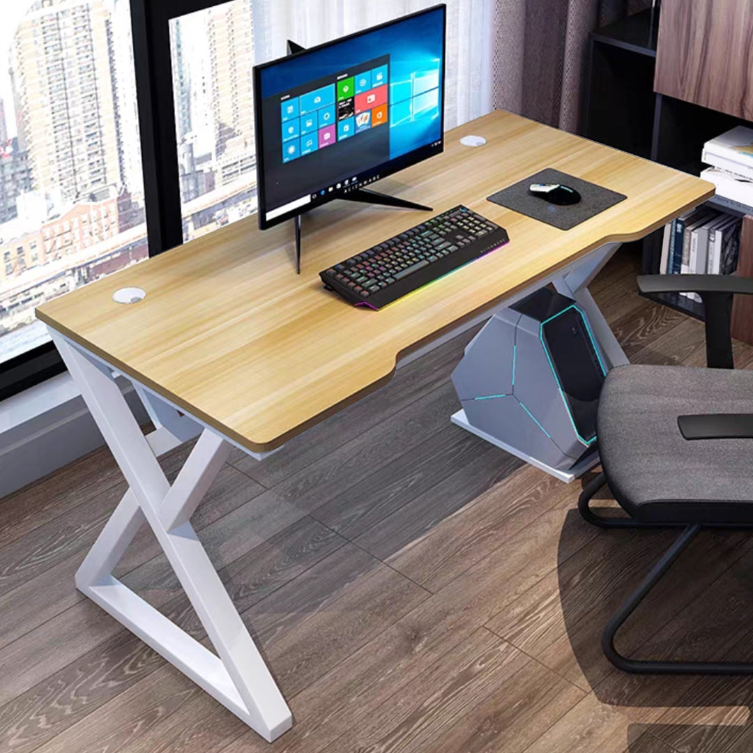 Industrial Gaming Desk Dormitory Writing Desk with Cable Management