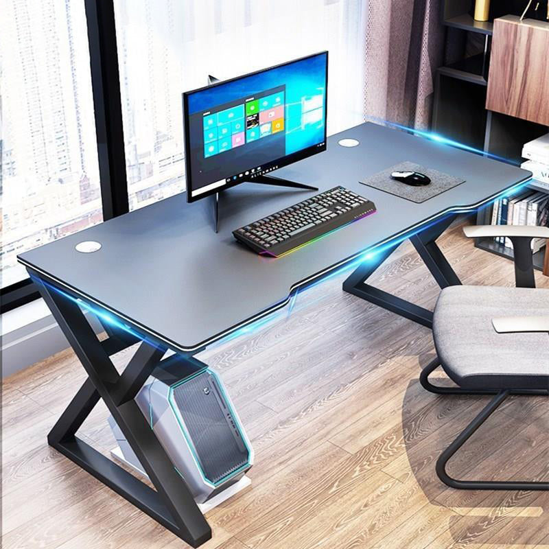 Industrial Gaming Desk Dormitory Writing Desk with Cable Management