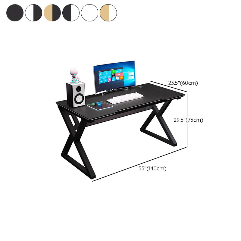 Industrial Gaming Desk Dormitory Writing Desk with Cable Management