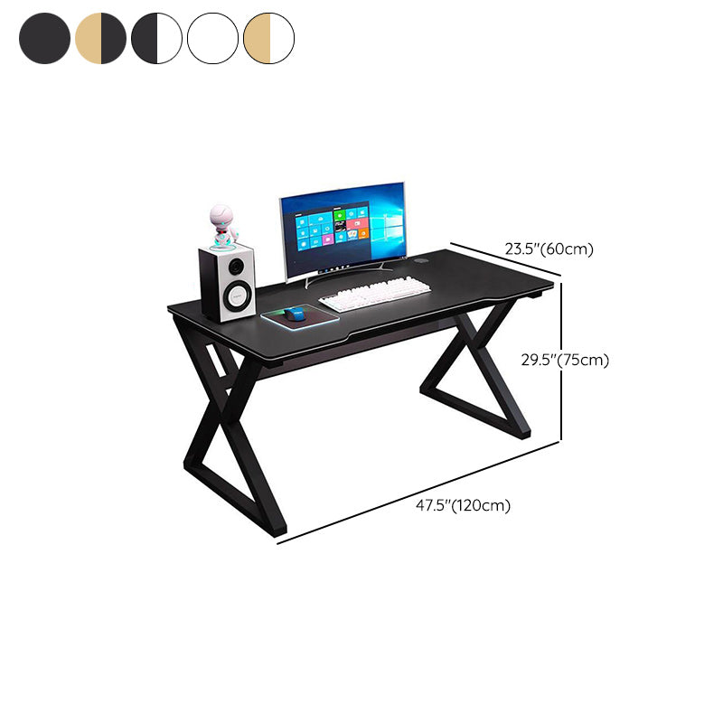 Industrial Gaming Desk Dormitory Writing Desk with Cable Management