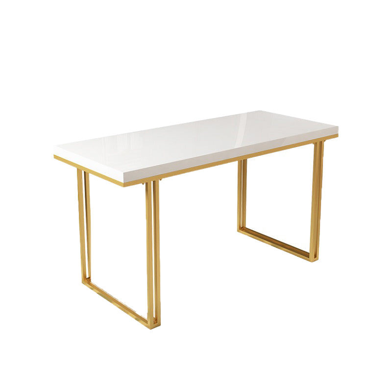 Modern Rectangle Office Desk Wooden Writing Table with Sled Base