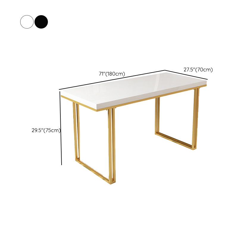 Modern Rectangle Office Desk Wooden Writing Table with Sled Base