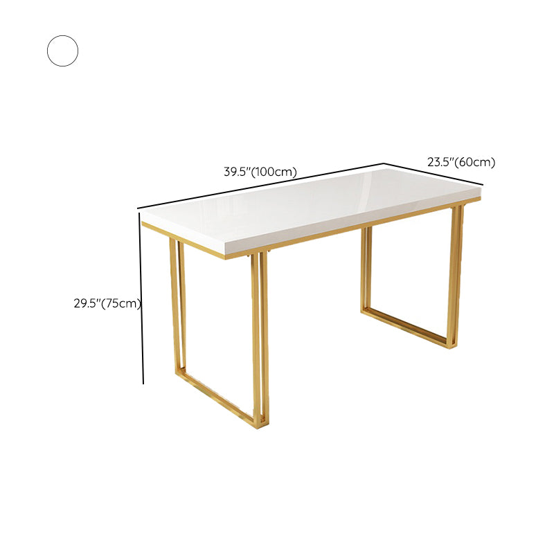 Modern Rectangle Office Desk Wooden Writing Table with Sled Base