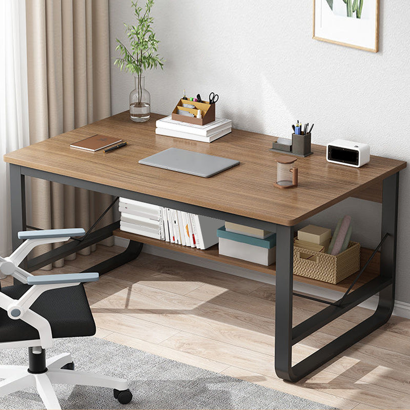 Industrial Rectangular Writing Desk Manufactured Wood Office Desk