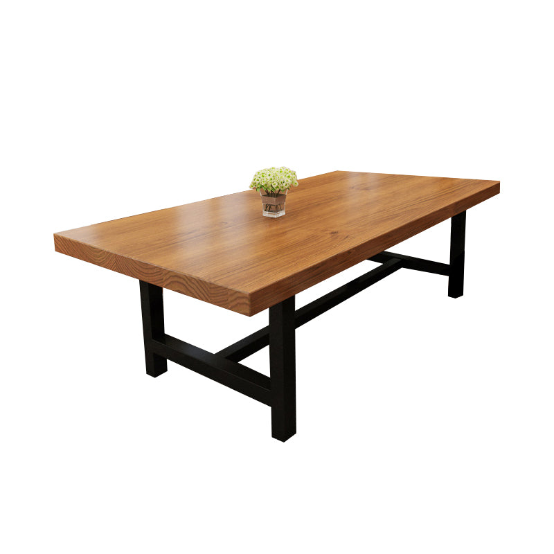 Solid Wood Rectangular Meeting Table Home Office Industrial Working Desk