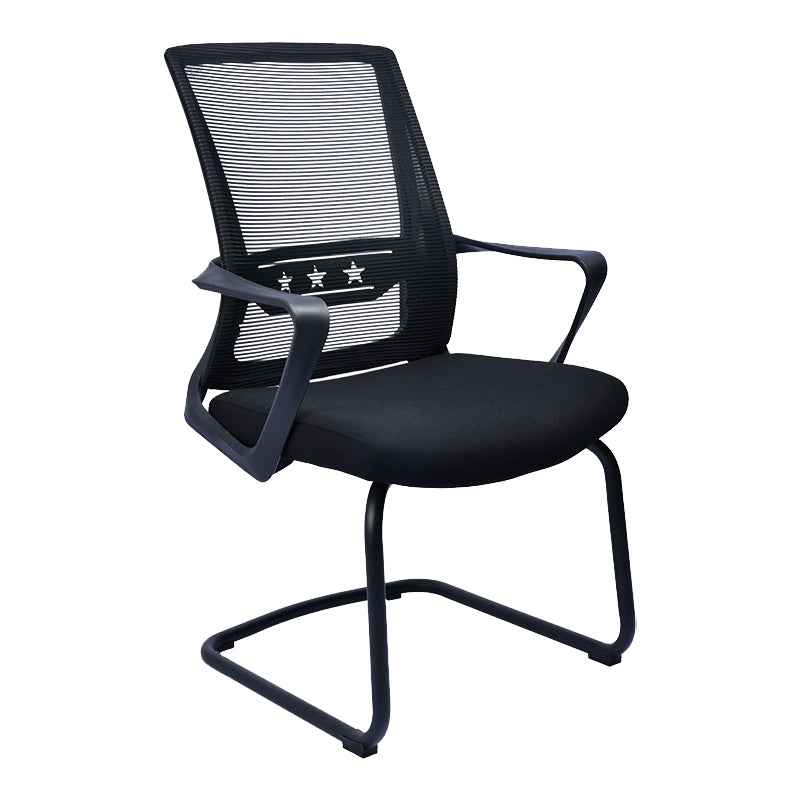 Contemporary Chair Fixed Arms Lumbar Support Conference Chair