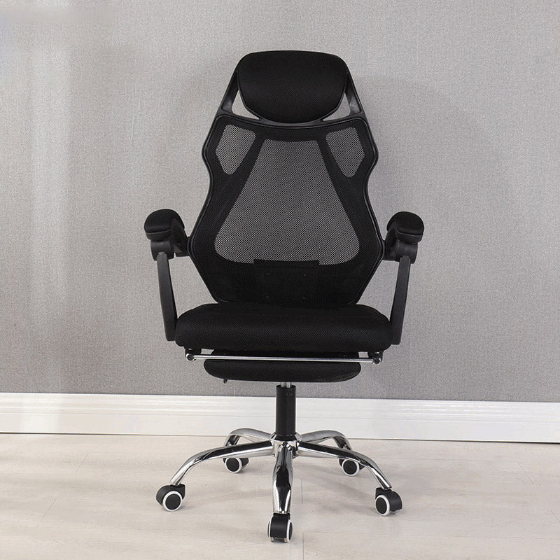 22" Wide Contemporary Office Chair Black Upholstered Desk Chair