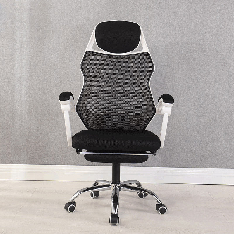 22" Wide Contemporary Office Chair Black Upholstered Desk Chair