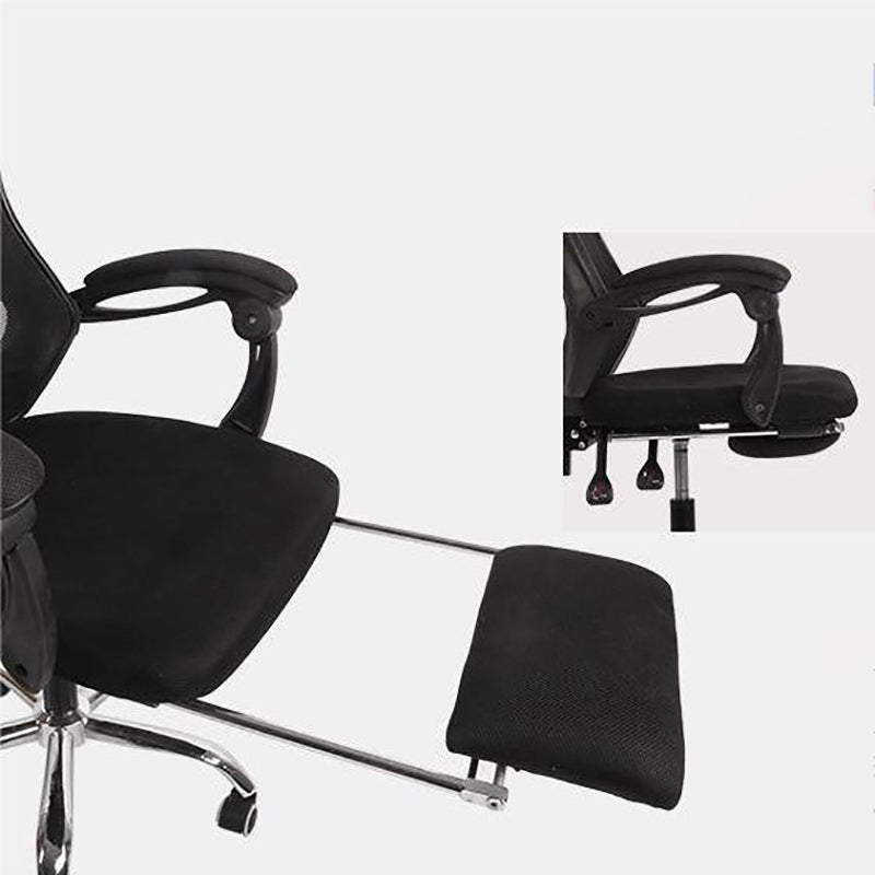 22" Wide Contemporary Office Chair Black Upholstered Desk Chair