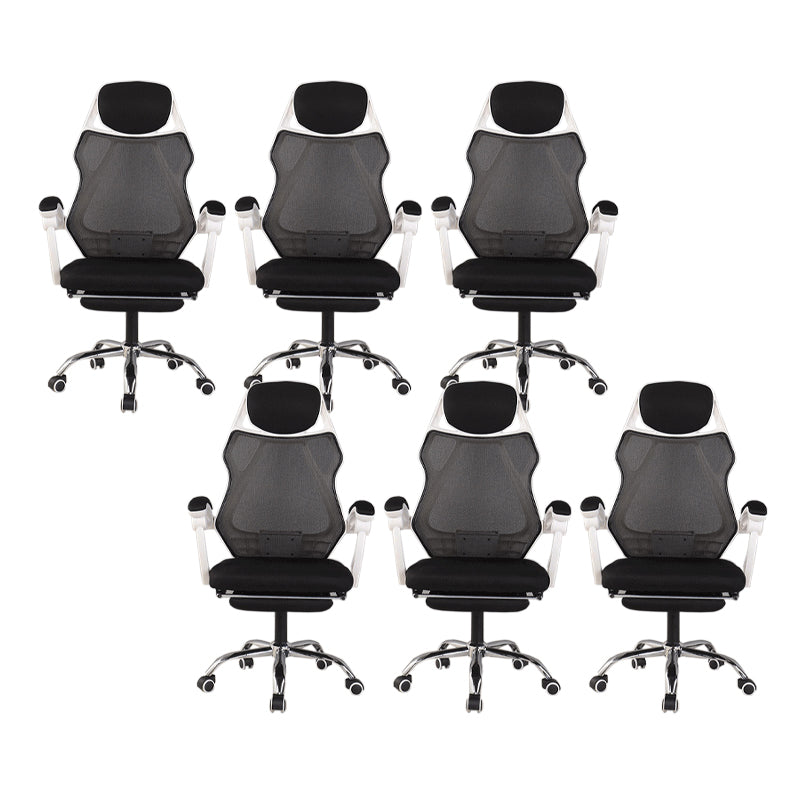 22" Wide Contemporary Office Chair Black Upholstered Desk Chair