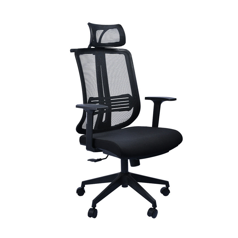 Contemporary Office Chair Conference Fixed Arms Chair with Wheels