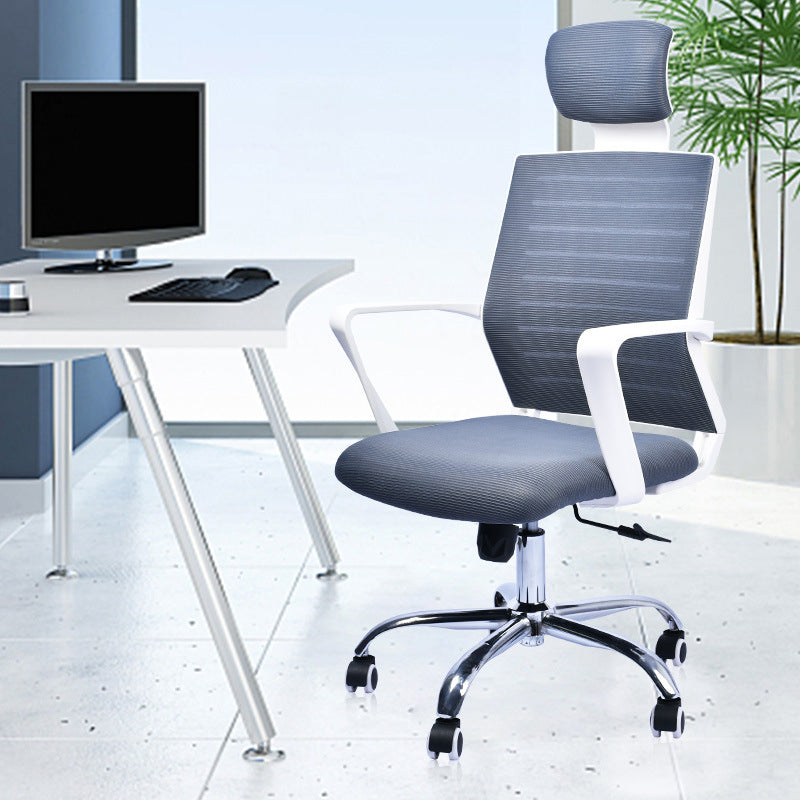 Contemporary Swivel Chair Microfiber Task Arm Chair with Wheels