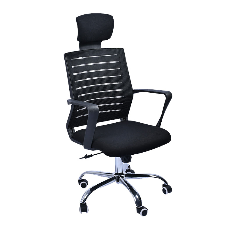 Contemporary Swivel Chair Microfiber Task Arm Chair with Wheels