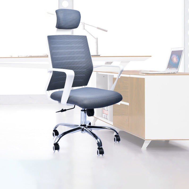 Contemporary Swivel Chair Microfiber Task Arm Chair with Wheels