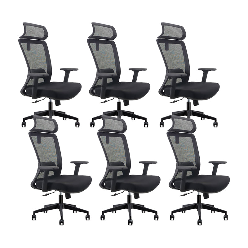 Modern Desk Chair Mesh Computer Chair Adjustable Chair in Black