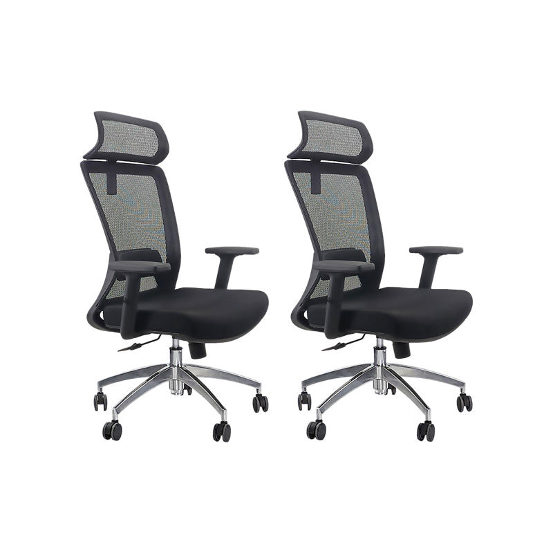 Modern Desk Chair Mesh Computer Chair Adjustable Chair in Black