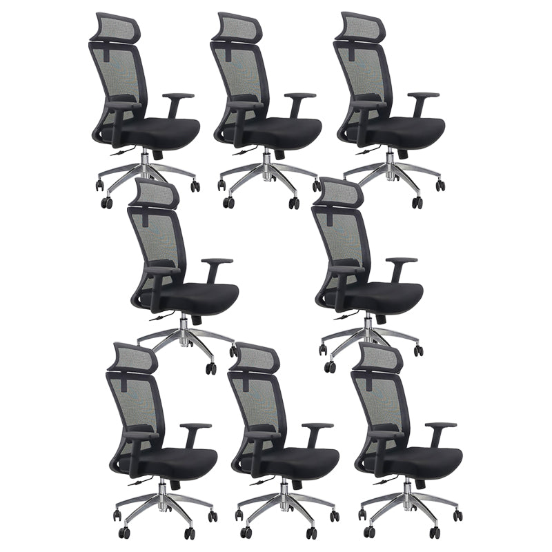 Modern Desk Chair Mesh Computer Chair Adjustable Chair in Black