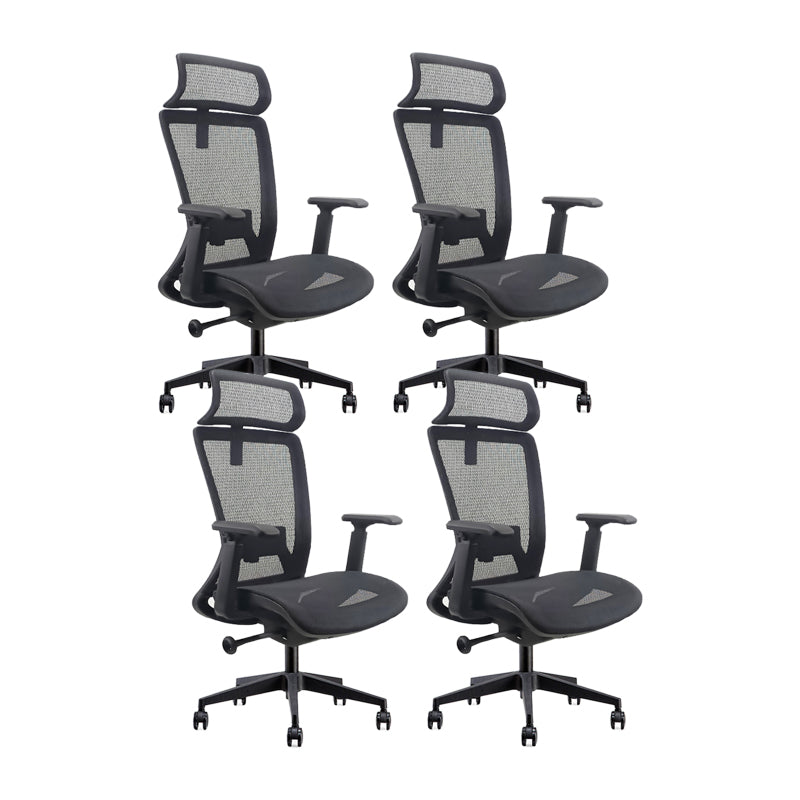 Modern Desk Chair Mesh Computer Chair Adjustable Chair in Black