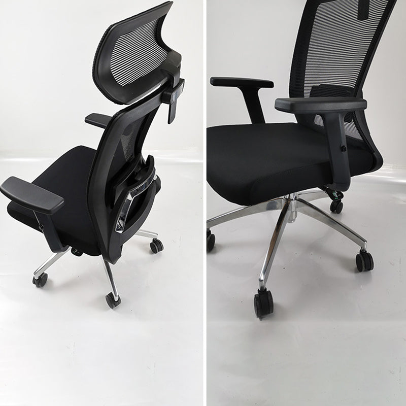 Modern Desk Chair Mesh Computer Chair Adjustable Chair in Black