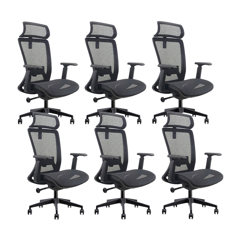 Modern Desk Chair Mesh Computer Chair Adjustable Chair in Black