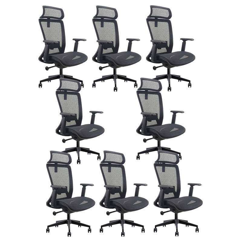 Modern Desk Chair Mesh Computer Chair Adjustable Chair in Black