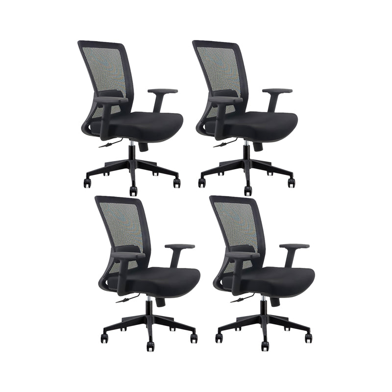 Modern Desk Chair Mesh Computer Chair Adjustable Chair in Black