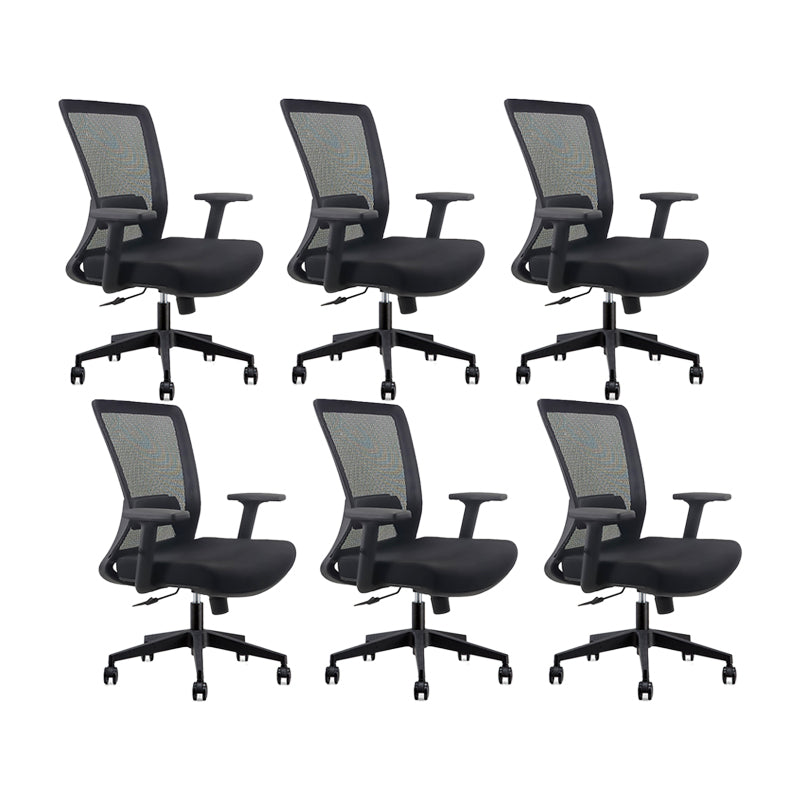 Modern Desk Chair Mesh Computer Chair Adjustable Chair in Black