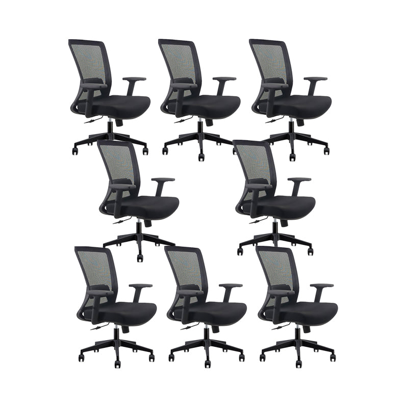 Modern Desk Chair Mesh Computer Chair Adjustable Chair in Black