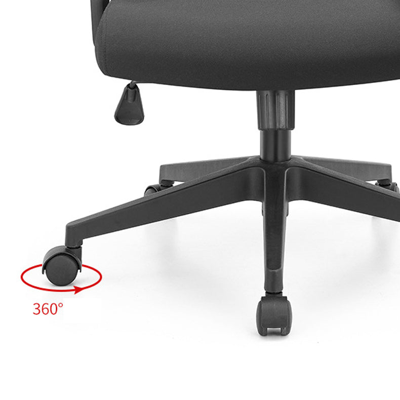 Fixed Arms Office Chair Microfiber Desk High Back Chair Breathable AirGrid Lumbar Support