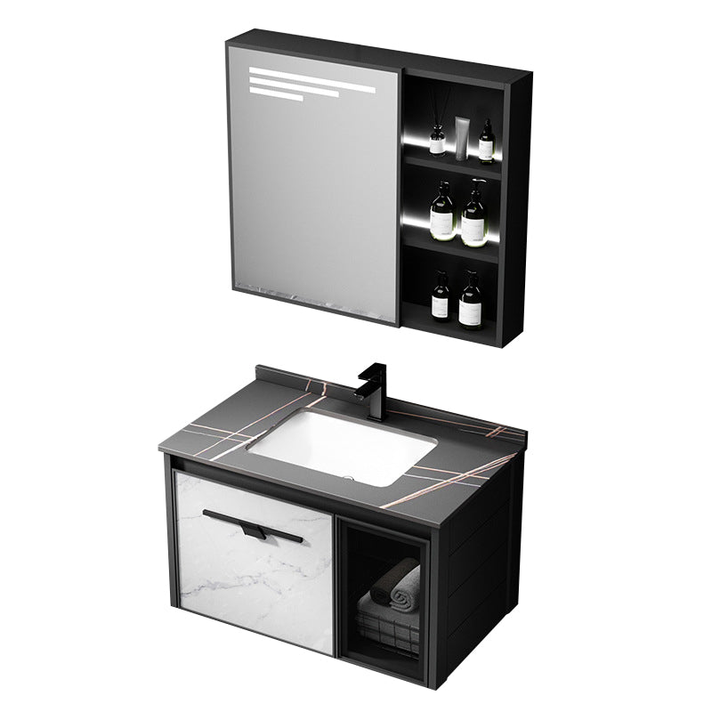 Modern Bathroom Vanity Set Aluminum Single-Sink Bathroom Vanity