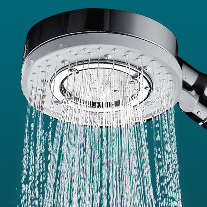 Modern Handheld Shower Head Adjustable Spray Pattern Shower Head in Stainless Steel