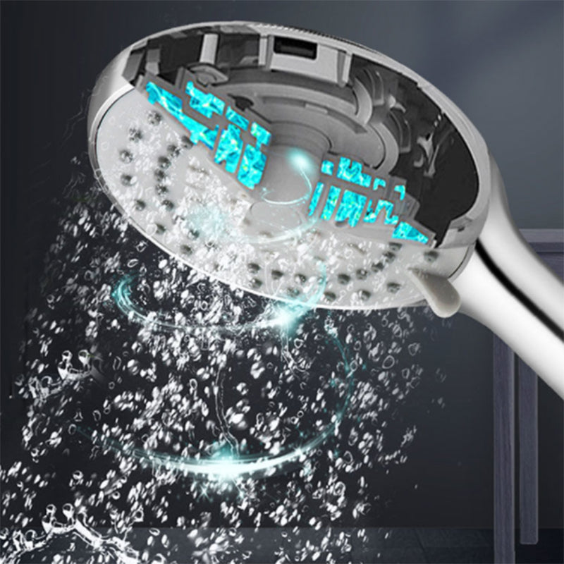 Wall Mounted Round Shower Modern Style Metal Dual Shower Heads