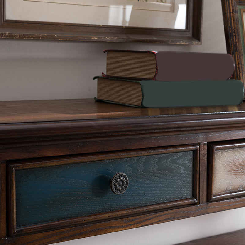 Solid Wood Side Board Farmhouse Rectangle Storage Sideboard with Drawers