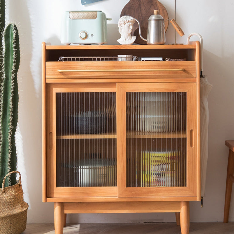 Wooden Home Sideboard Modern Minimalist Rectangular Sideboard Table with Door