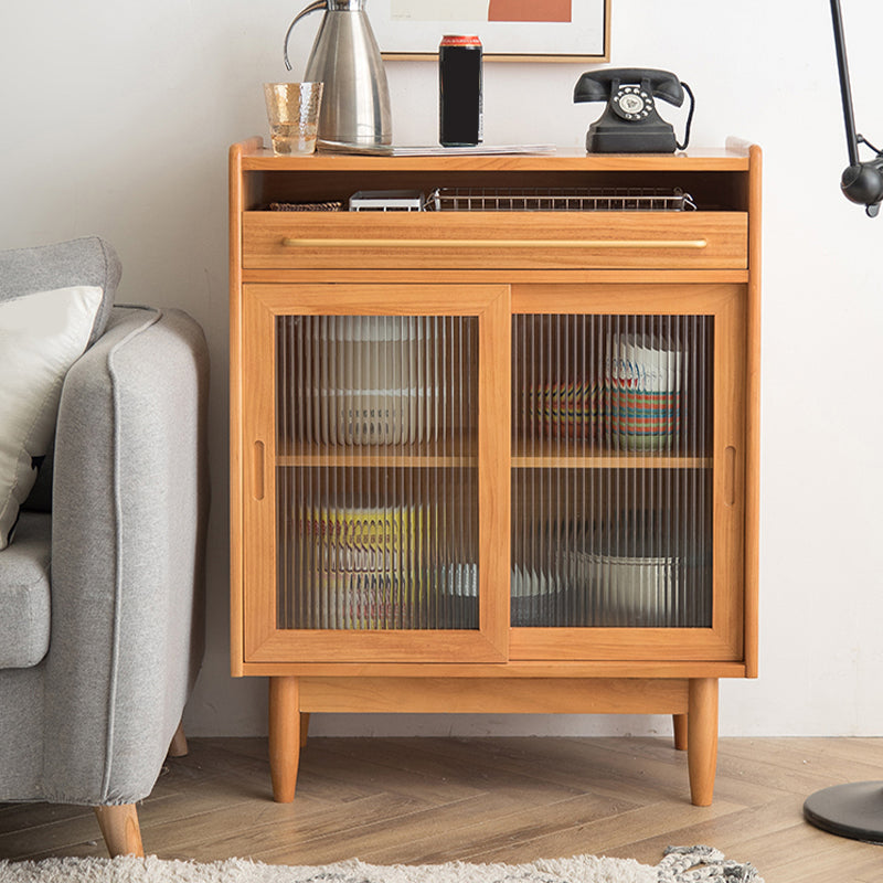 Wooden Home Sideboard Modern Minimalist Rectangular Sideboard Table with Door